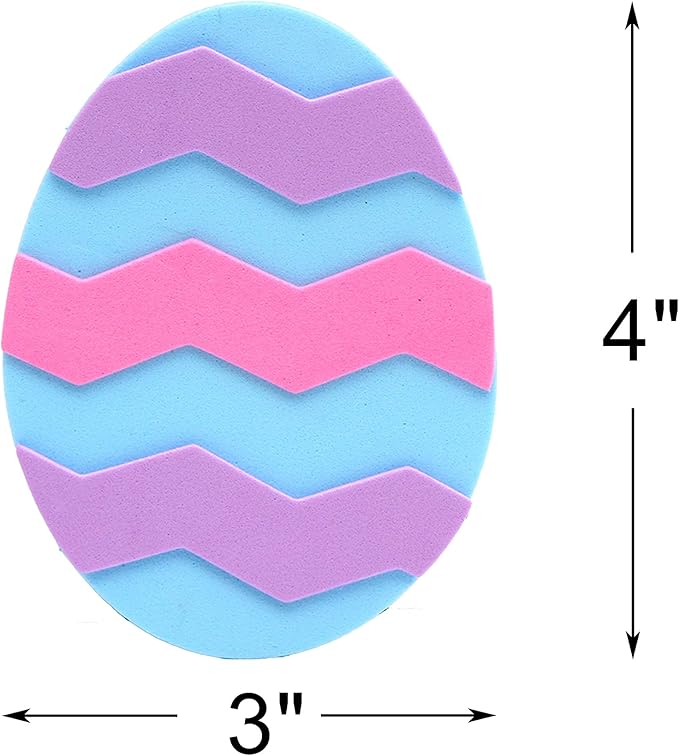 JOYIN 24 Pcs Foam Magnet Craft Kit, Easter Egg Themed DIY Magnets for Kids Toddlers Party Favors Arts and Crafts Home School Activities