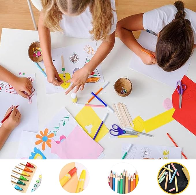 WAUPPY Sketch Drawing Paper 200 Sheets Art Craft Paper for Kids, School Easel Arts Supplies, White Coloring Paper, Doodle Paper