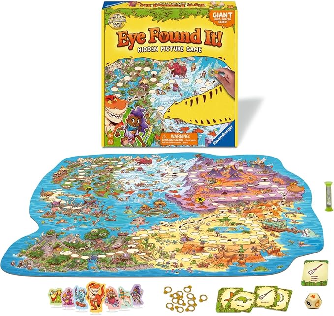 Ravensburger Dinosaur Island Eye Found It! Board Game - Engaging Family Fun | Colorful Dinosaur Scenery | Skill-Building Game | FSC-Certified Materials