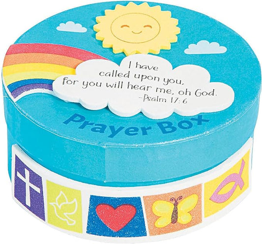 Fun Express Prayer Box Craft Kit - Makes 12 - Religious Crafts for Kids, Sunday School Activities