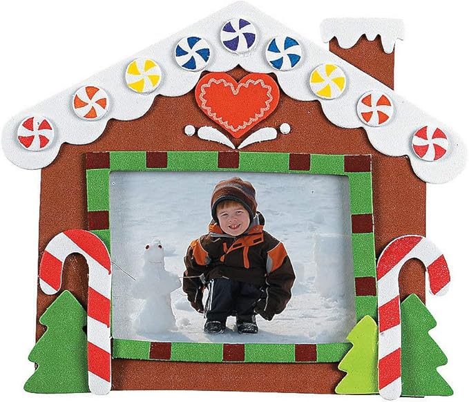 Gingerbread House Picture Magnet Craft K - Crafts for Kids and Fun Home Activities