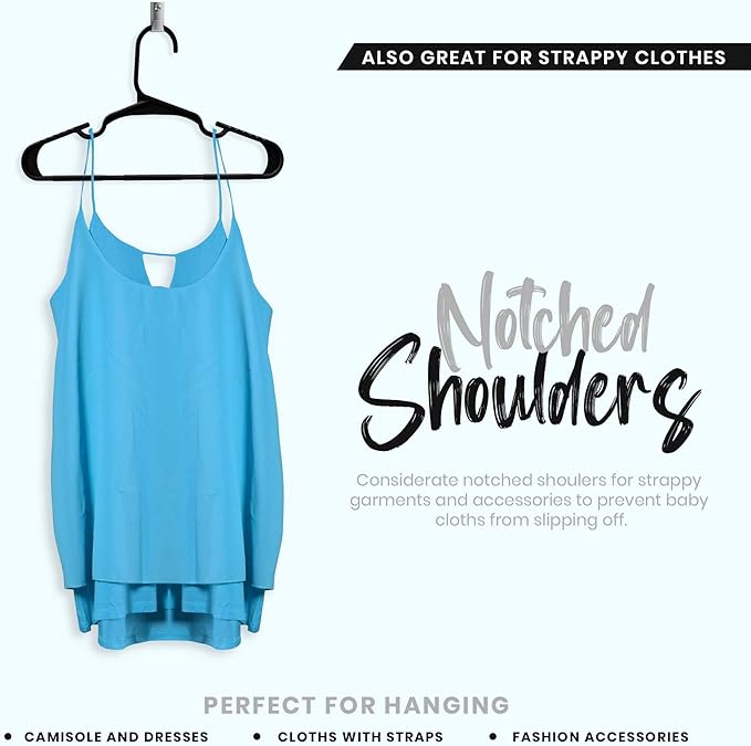 Utopia Home 20 Pack Kids Hangers - 11.5 Inch Plastic Baby Hangers for Closet - Childrens Hangers for Clothes & Infant Hangers for Closet - Ideal for Everyday Standard Use (Black)