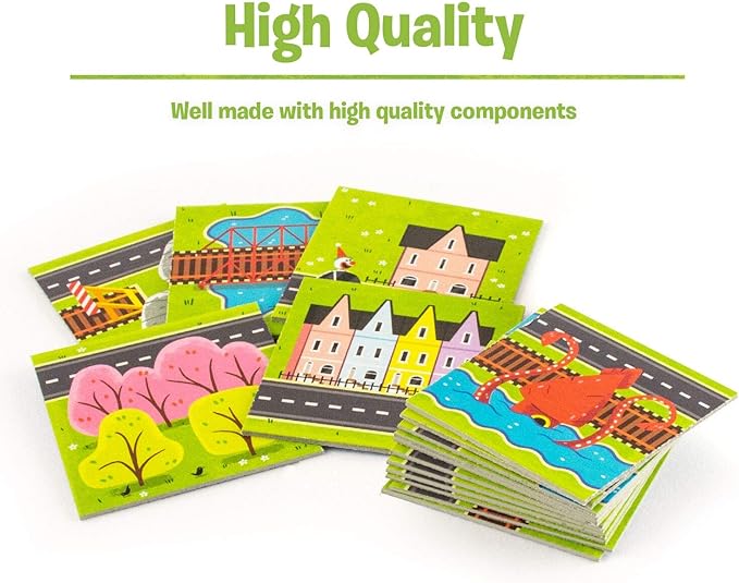 Ravensburger Rivers, Roads and Rails - Innovative Matching Game for Kids | Encourages Strategic Thinking | Award-Winning Design