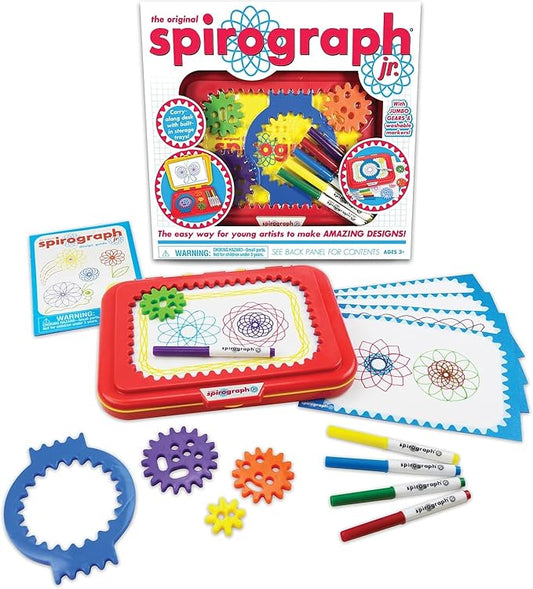 Spirograph Jr. — Jumbo Sized Gears Classic Retro Toy For Spiral Drawing Art Design Toy Kit for Smaller Hands — For Kids Ages 3 and Up