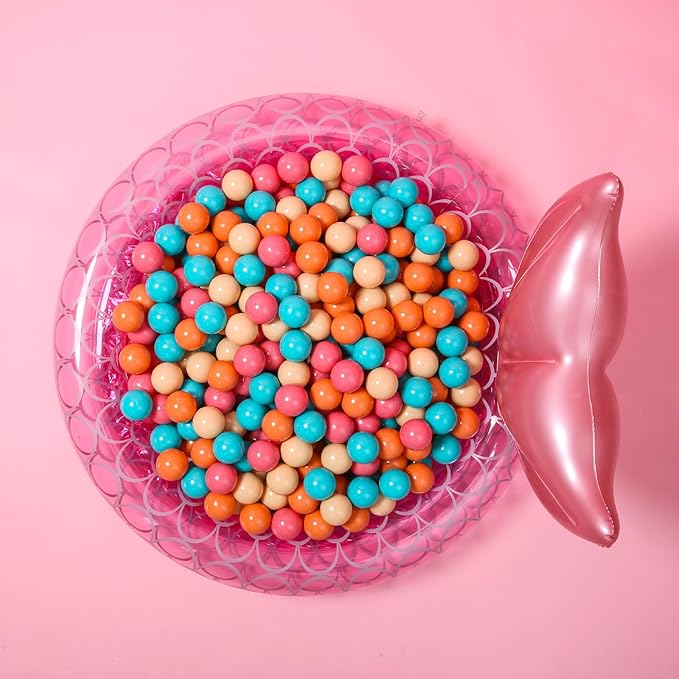 GOGOSO Ball Pit Balls for Toddlers - Soft and Gentle 100pcs 2.15inch plasticsball Christmas Decoration Birthday Gifts,Orange+Pink+Blue+Beige