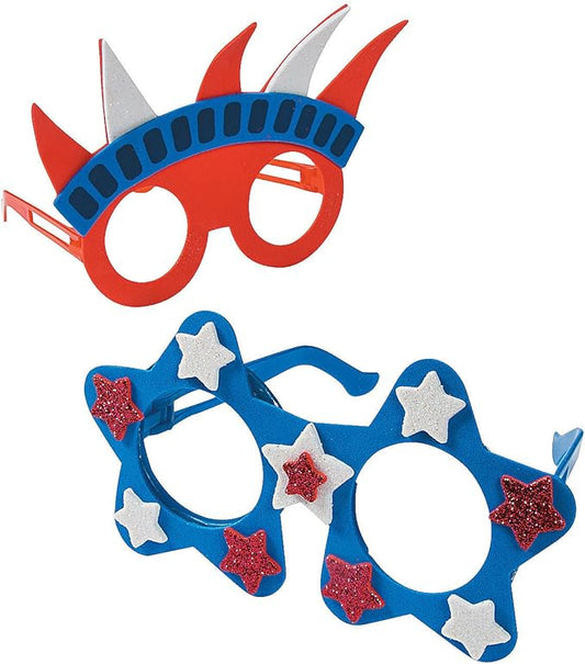 Patriotic Foam Glasses Craft Kit - 12 - Crafts for Kids and Fun Home Activities