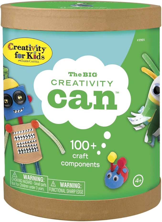 Creativity for Kids The Big Creativity Can - Open Ended Fun, 100+ Craft Components