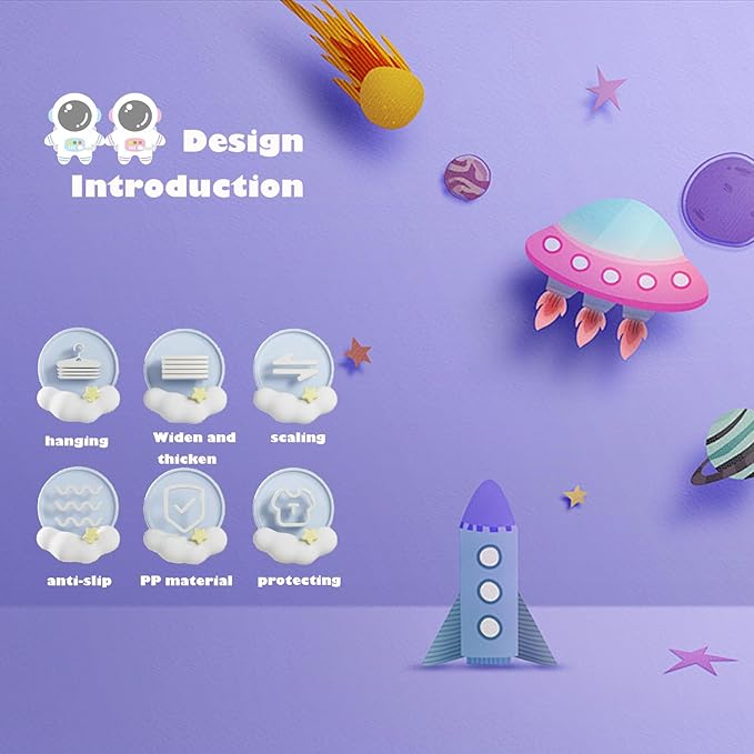 JSF 30Pcs Baby Hangers for Nursery Closet, Infant Hangers Extendable and Non-Slip for Newborn Toddler Kids Clothes,11"-14" Adjustable Children Coat Pant Hanger for Girl and Boy Nursery/Pink