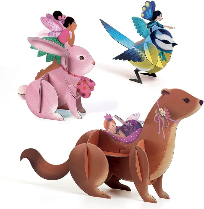 DJECO Fairy Craft Kit - Paint, Draw, Build & More for Home, School or Gifts - Fun & Creative for Family & Friends, Educational Art Craft Kit, Multi- Activitiy for Kids 6+ - Medium