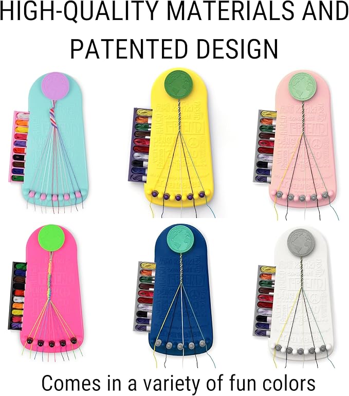 Choose Friendship, My Friendship Bracelet Maker®, an American Original | 20 Pre-cut Threads - Makes Up to 8 Bracelets | Craft Kit, Kids Jewelry-Making Kit, Gifts for Girls 8-12