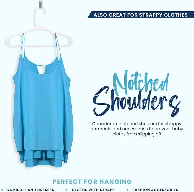 Utopia Home 20 Pack Kids Hangers - 11.5 Inch Plastic Baby Hangers for Closet - Childrens Hanger for Clothes & Infant Hanger for Closet - Ideal for Everyday Standard Use (White)