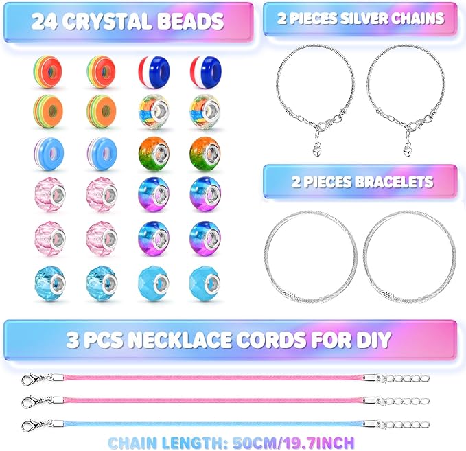 BIIB Bracelet Making Kit for Girls, Art Supplies for Girls Ages 8-12, Arts and Crafts for Girls Kids Ages 8-12, Girls Toys Age 6-8, Jewelry Making Supplies, Unicorns Gifts for 6-12 Year Old Girls