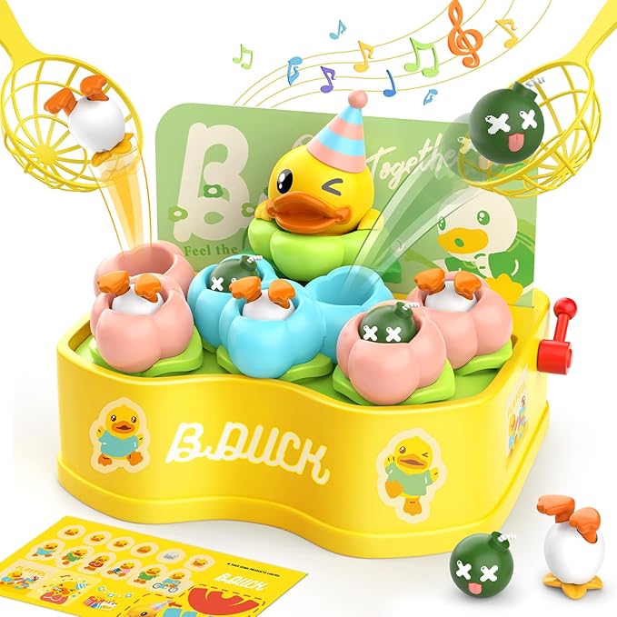 B.Duck Games Bounce and Catch Toys for Kids 3-5, Toddler Board Games,Christmas Birthday Gifts for Kids 4-6,Duck Toddler Games for 5-7 Boys and Girls