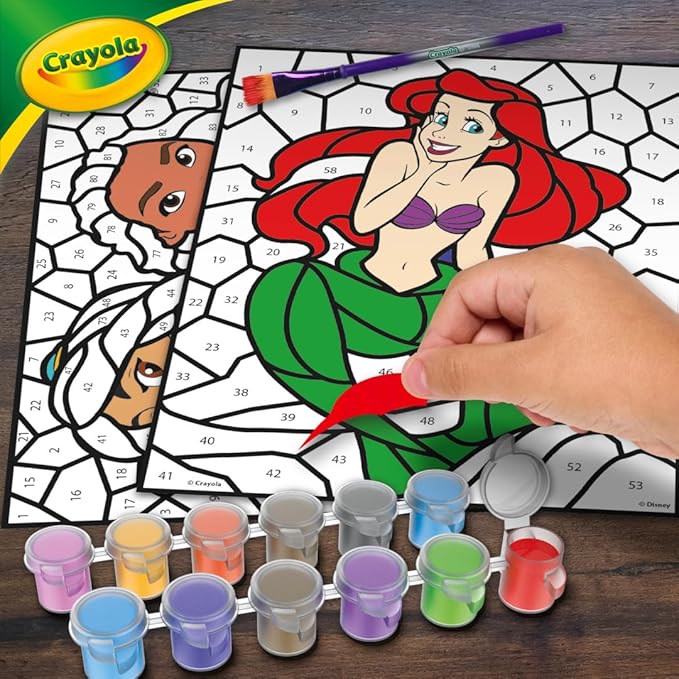 Crayola Paint & Peel Mosaic Stickers (20+ Pcs), Paint by Number for Kids, Mosaic Arts & Crafts, Kids Washable Paint, Sticker Sheet