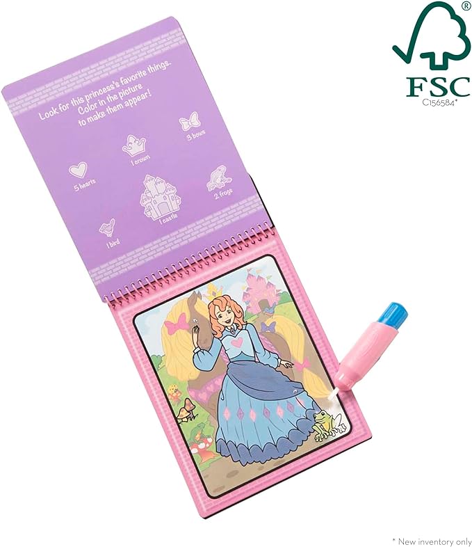 Melissa & Doug On the Go Water Wow! Reusable Water-Reveal Activity Pad - Fairy Tale - FSC Certified