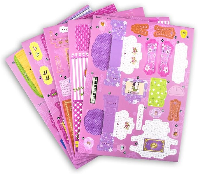 WISESTAR Large Princess Castle 3D Puzzles Model Dollhouse Kits for Girls, 92PCS Fairytale House with Furniture, Educational Toy Birthday for Kids and Adults Fit for Kids Over 8 Years