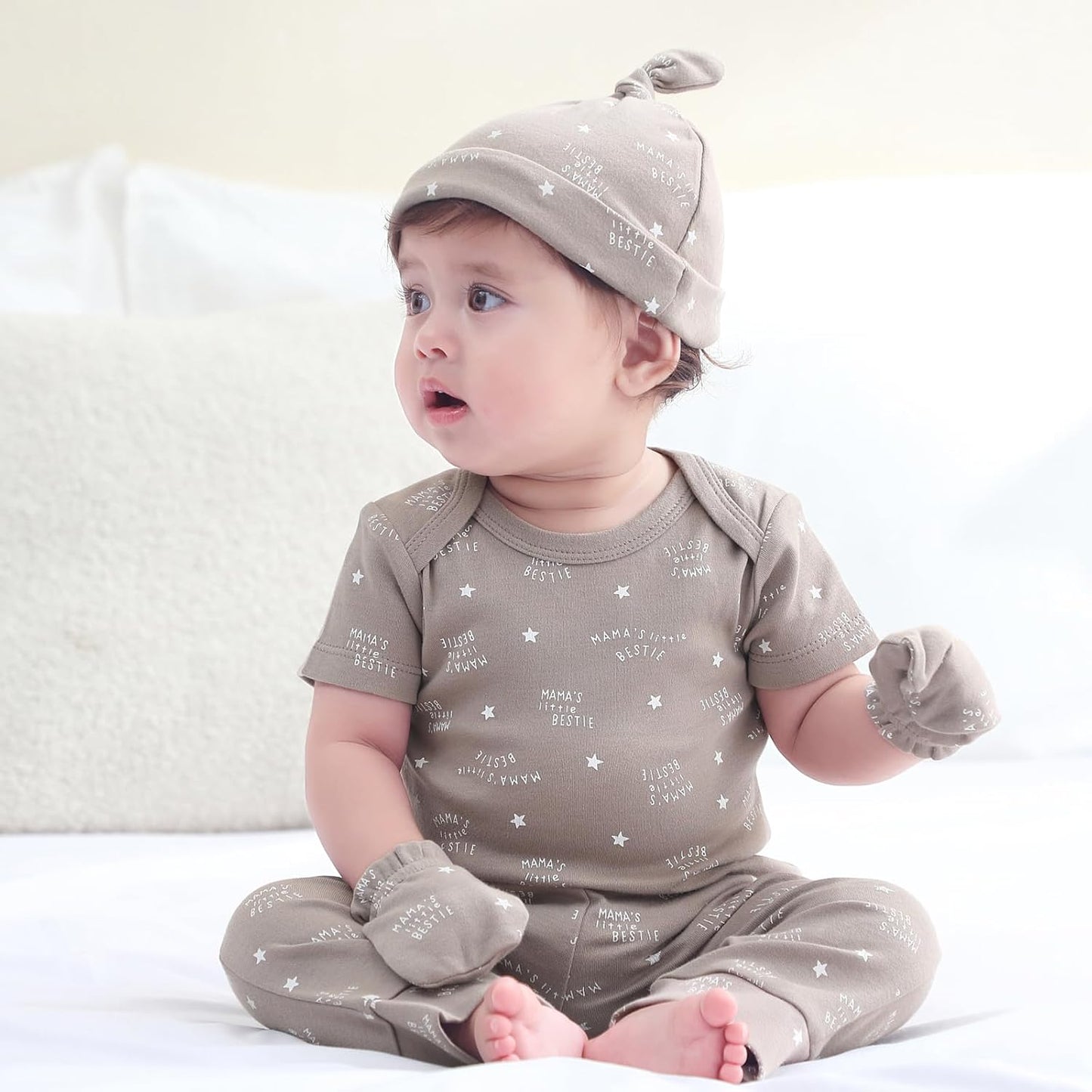 Baby Hats Mittens and Socks Set Cotton Newborn Hat Beanie Soft Infant Girls Boys Caps Gloves 0-6 month