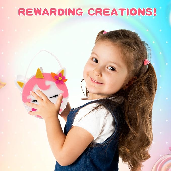 Fudragtn First Sewing Kit for Kids, Learn to Sew for Girls， My First Sewing Kit， Kids' Arts and Crafts Project， Candy Theme Party， Creative Activities for Kids， Candy Land Themed Classroom