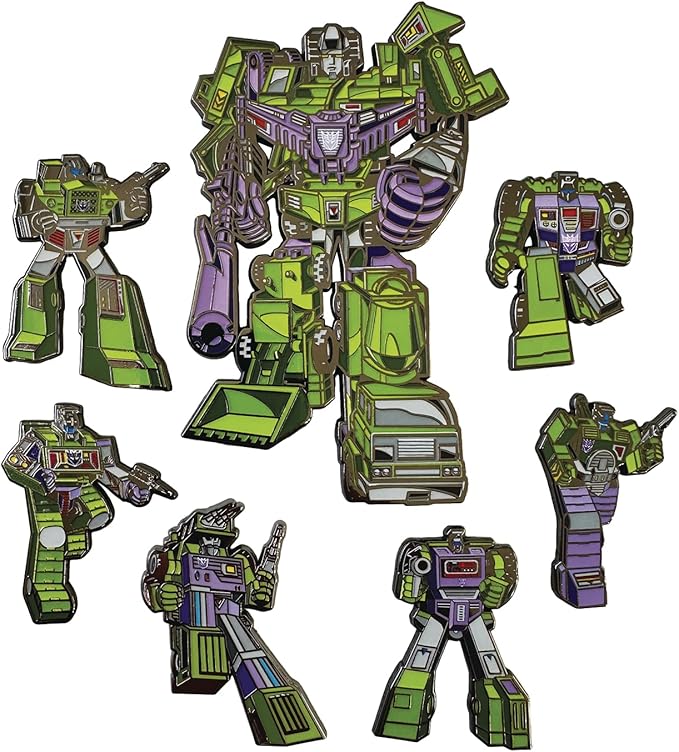 Transformers: Constructicons X Devastator Retro Pin Set