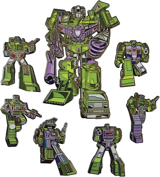 Transformers: Constructicons X Devastator Retro Pin Set