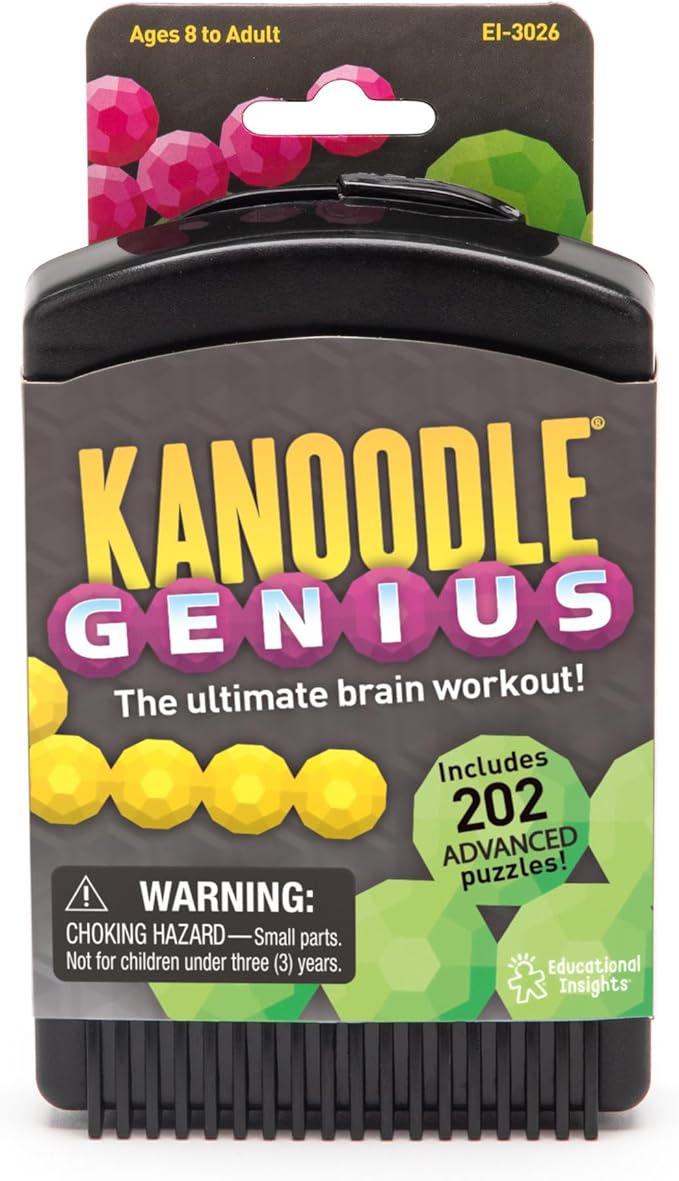 Educational Insights Kanoodle Genius 3-D Puzzle Brain Teaser Game for Adults, Teens and Kids, Travel Games, Gift for Ages 8+