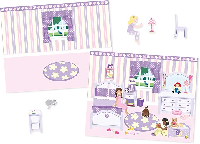 Melissa & Doug Reusable Sticker Pads Set: Fairies, Princess Castle, Play House, Dress-Up - 680+ Stickers