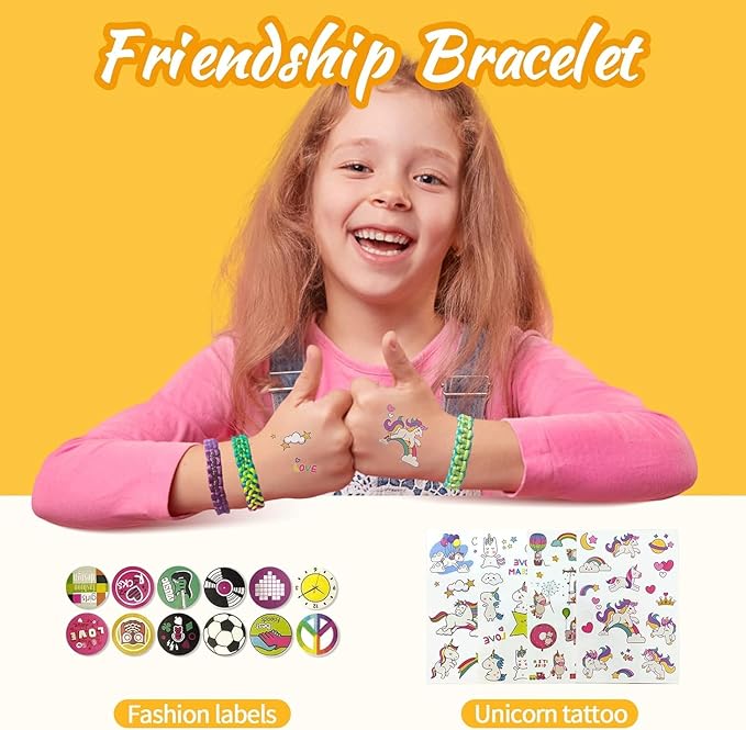 YEETIN DIY Bracelet Maker Kit for Girls 6-12 yrs Old, Loom Braid Bracelet Making Craft Sets, 2023 Hottest Teen Girl Gifts Bracelets String Kit