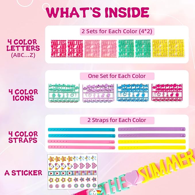Art & Craft Kits for Kids, DIY Friendship Bracelet Making Kit for Girls, Jewelry Making with Charm & Stickers, Birthday Gifts for Ages 8-12, Toys for Ages 5, 6, 7, 8, 9, 10, 11, 12 Years Old