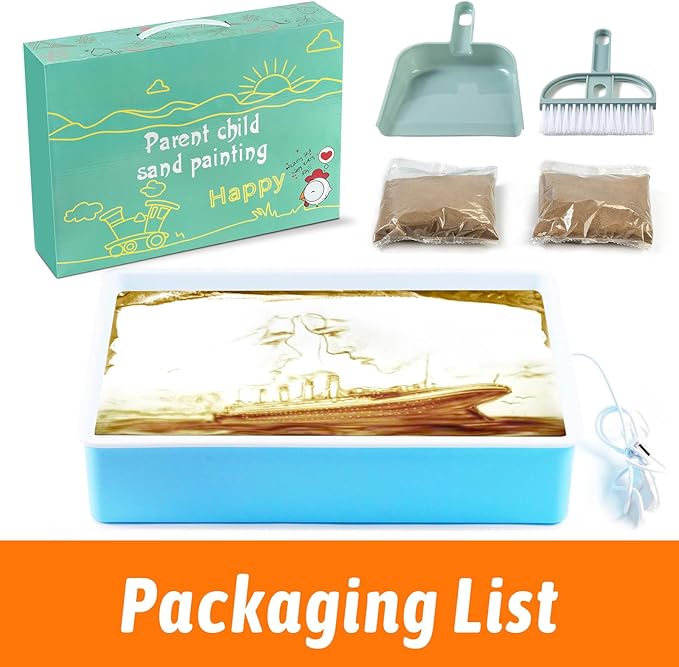 PreTrans Sand Painting Light Box – Kids’ Light Table for Creative Art, 3 Color Temperatures & 10 Brightness Levels, Classroom & Home Use - Purple