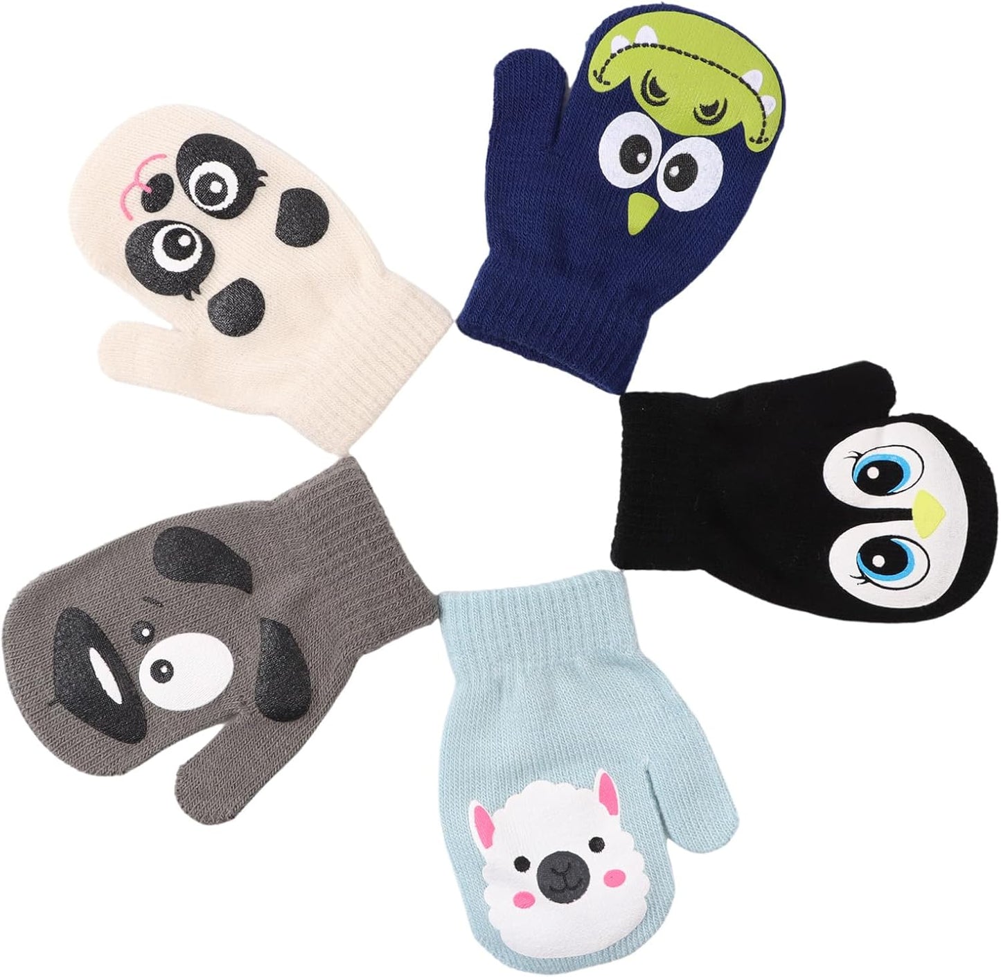 Baby Winter Mittens Toddler Stretch Knit Gloves Magic Warm Glove for Baby Boys Girls