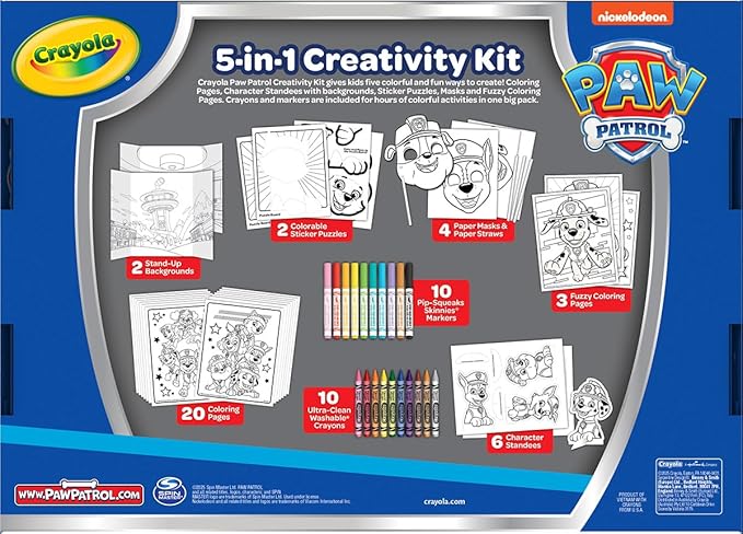 Crayola PAW Patrol Art Kit (60+Pcs), Art Set for Kids, PAW Patrol Toys & Gifts, PAW Patrol Coloring Set, Gift for Boys & Girls, Ages 4+