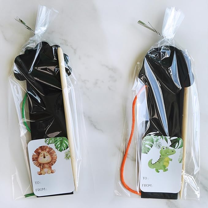 Winlyn 72 Sets 9 Styles Magic Color Scratch Jungle Animal Bookmarks Making Craft Kits DIY Rainbow Scratch Paper Bookmarks Art Sets for Kids Students Classroom Activities Reading Rewards Party Favors