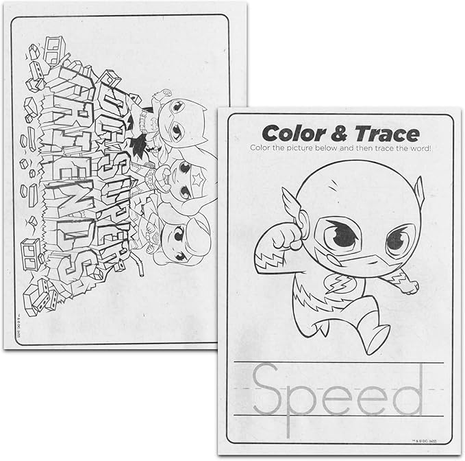 DC Justice League Coloring Book Bundle with Over 295 Stickers Specialty Separately Licensed GWW Reward Sticker ~ Batman Superman and More