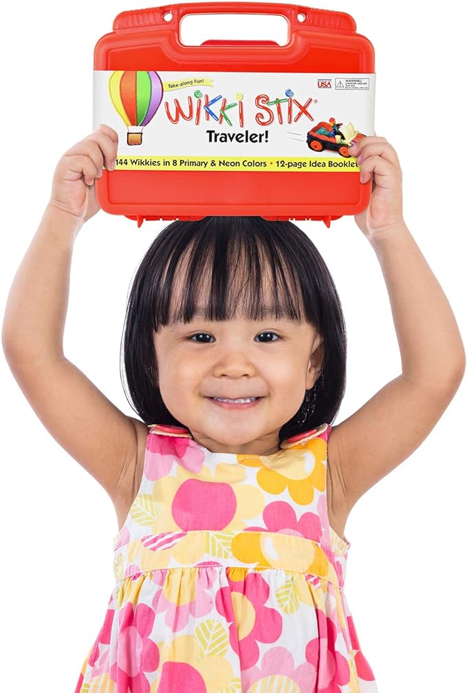 Wikki Stix Traveler, Kids Travel Essential, 144, Red Carrying Case