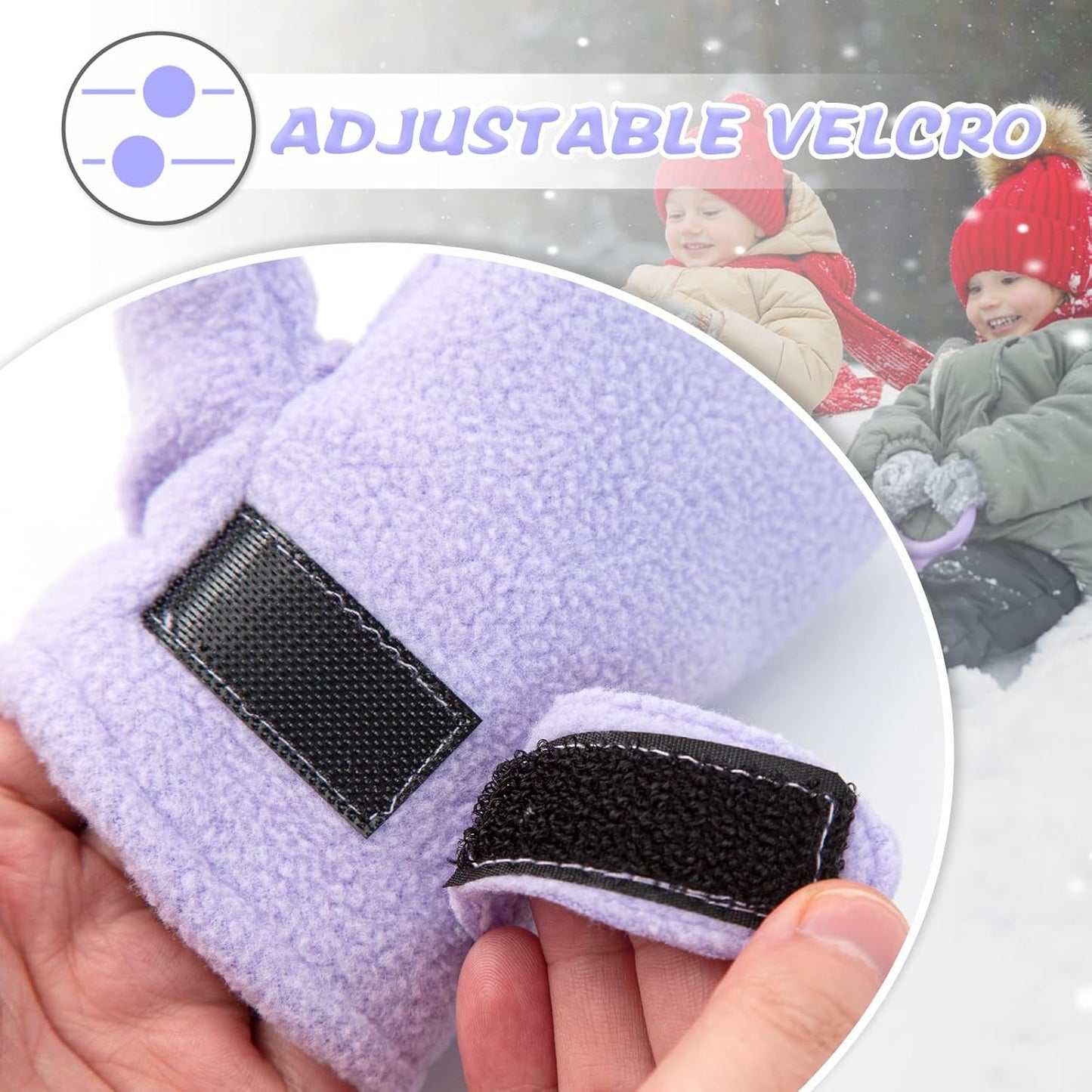 BAVST Baby Toddler Winter Mittens Girls Warm Fleece Lined Gloves Kids Sherpa Lined Mittens for Boys