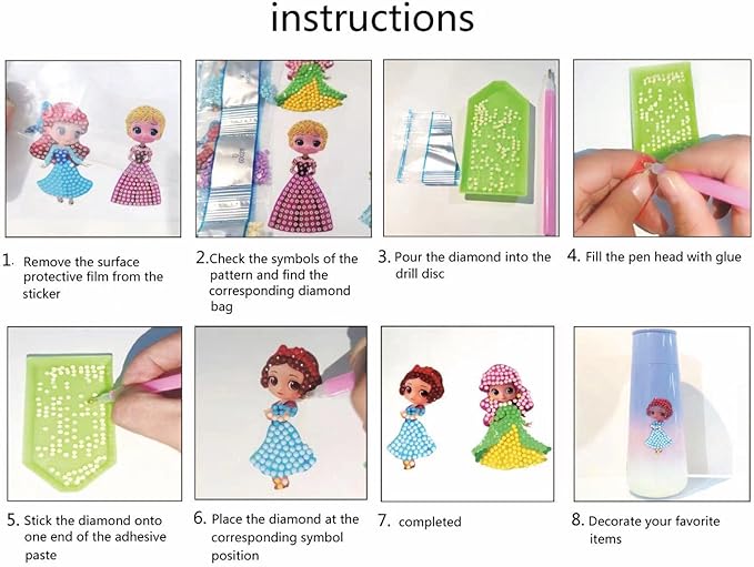 Diamond Art for Kids, Mermaid Gem Stickers,Diamond Painting Kits for Kids Ages 6-8 8-10 10-12