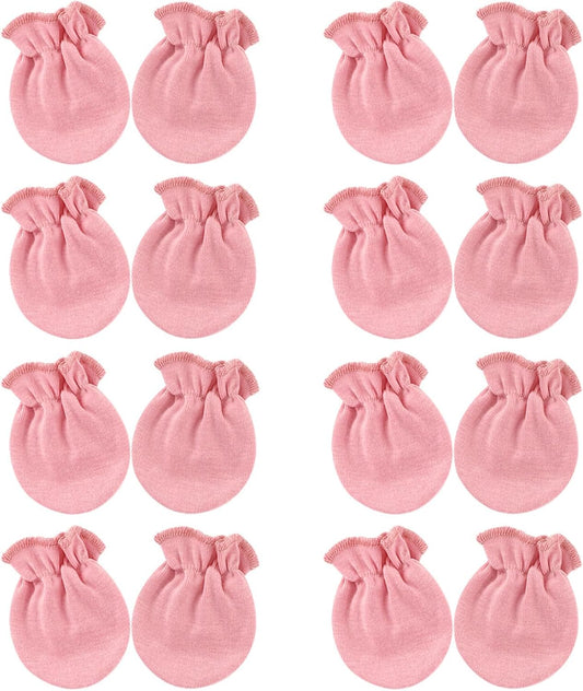 BQUBO Newborn Infant Toddler Mittens No Scratch Cotton Elastic Wrist Gloves Hypoallergenic for 0-6 Months Baby Boys Girls