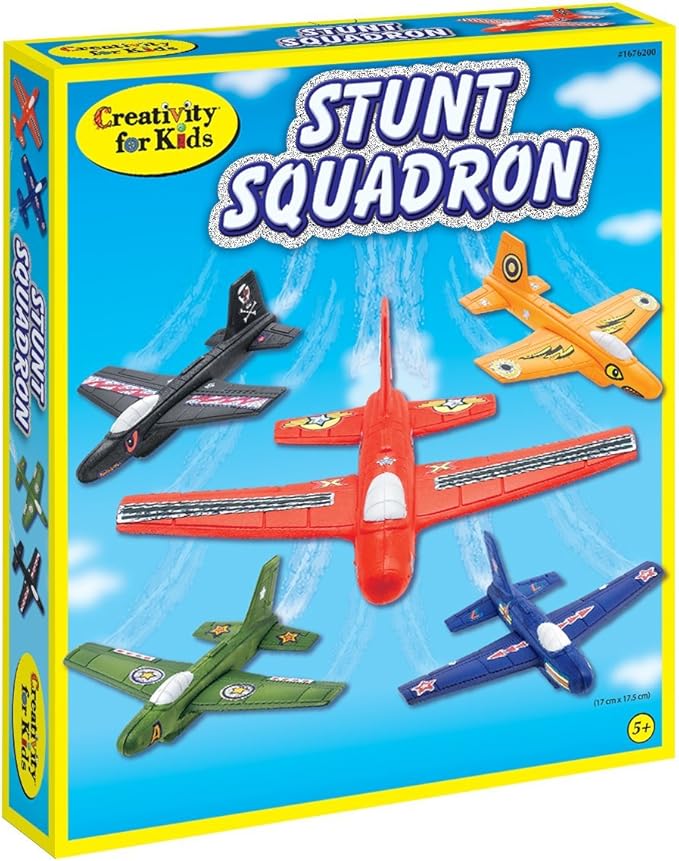 Creativity for Kids Stunt Squadron Craft Kit - Create 5 Foam Planes