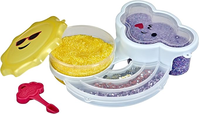 Play-Doh Foam Confetti Mixing Kit, Scented Tactile Toy for Kids 4 Years and Up with Add-in Beads and Charms, Non-Toxic