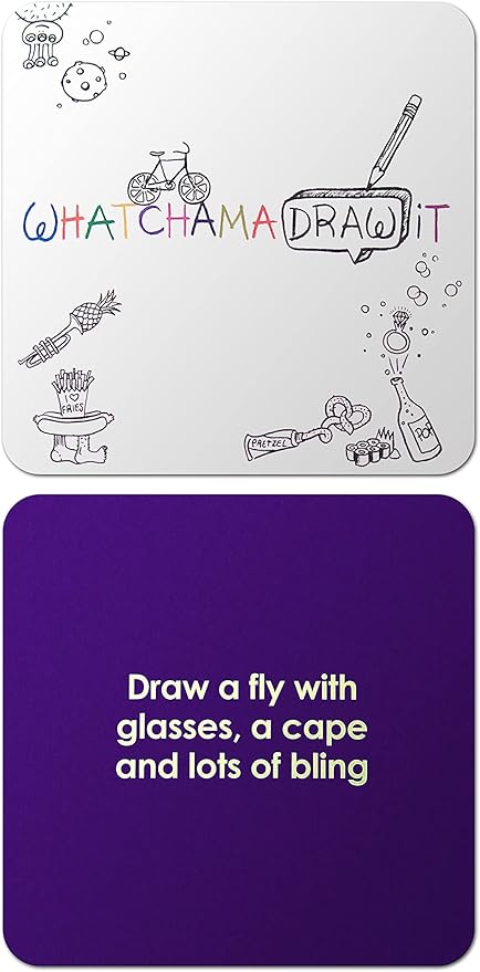 The Imagineering Company WatchamaDrawit Fast Action Drawing Game with Wildly Creative Challenges - A Family Board Game for Kids and Adults - Let The Family Game Night Fun Go Crazy