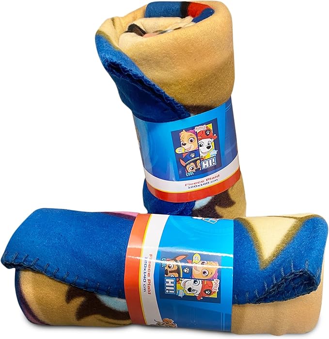 Paw Patrol Throw Blanket (Blue/Stripes, 40 inch x60)