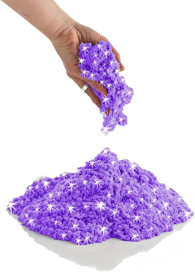 Sparkling Purple Amethyst 2 Pound Refill Pack - Moldable Indoor Play Sand in Resealable Bag