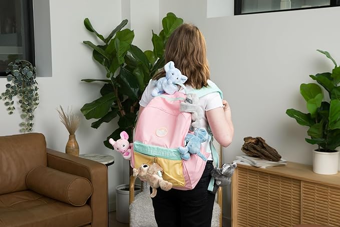 Hug Babies Cute Mini Plush Stuffed Animal Bracelet for Kids | Soft & Cuddly Portable Comfort Adorable On-The-Go Companion for Travel School & Adventures Ages 2+ (Frankie The Cat)
