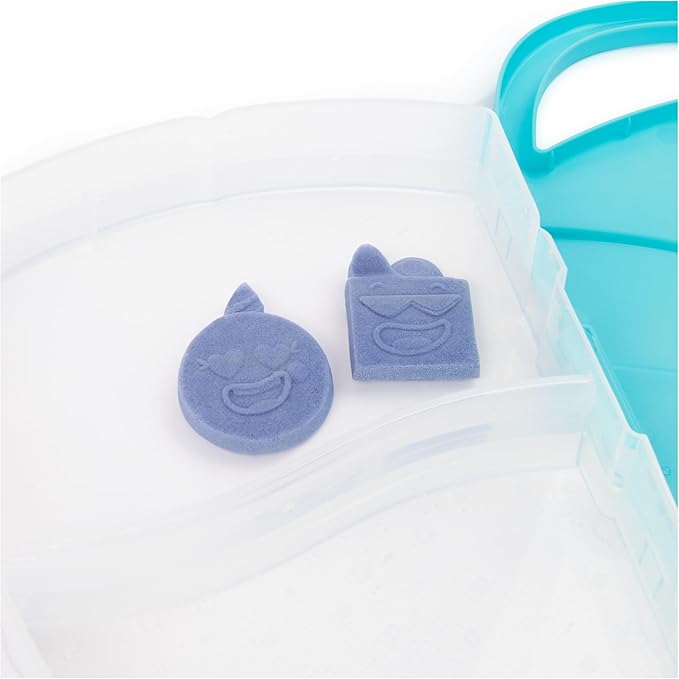 Kinetic Sand, Splash Starter Case with 6oz Color-Change Play Sand, 3 Tools & Molds, Reusable Storage, Sensory Toys for Kids Ages 3 and up