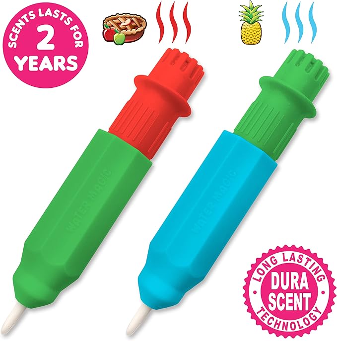 Scentco Water Magic - Patented Gourmet Scented Reusable Water Reveal Activity Books - No Mess, All Fun (Forest Friends and Ocean Friends)