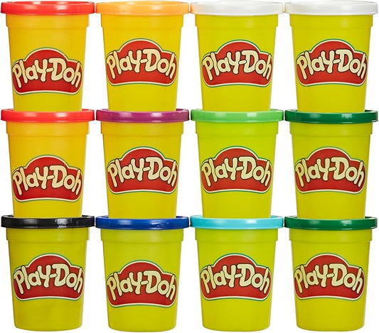 Play-Doh Jewel Colors Bulk 12-Pack of 4-Ounce Cans, Easter Basket Stuffers for Girls & Boys, Party Favors, Kids Arts & Crafts, Preschool Toys, Ages 2+