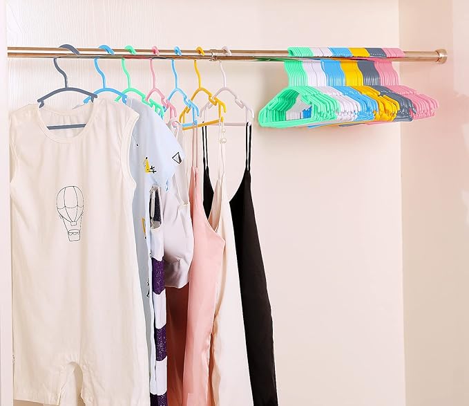 60 Pack Grey Baby Nursery Closet Hangers,Non-Slip Laundry Infant Pant Hanger for Newborn Clothes Gift,Ultra-Thin Child Coat Hanger for Girl Boy Toddler Kid
