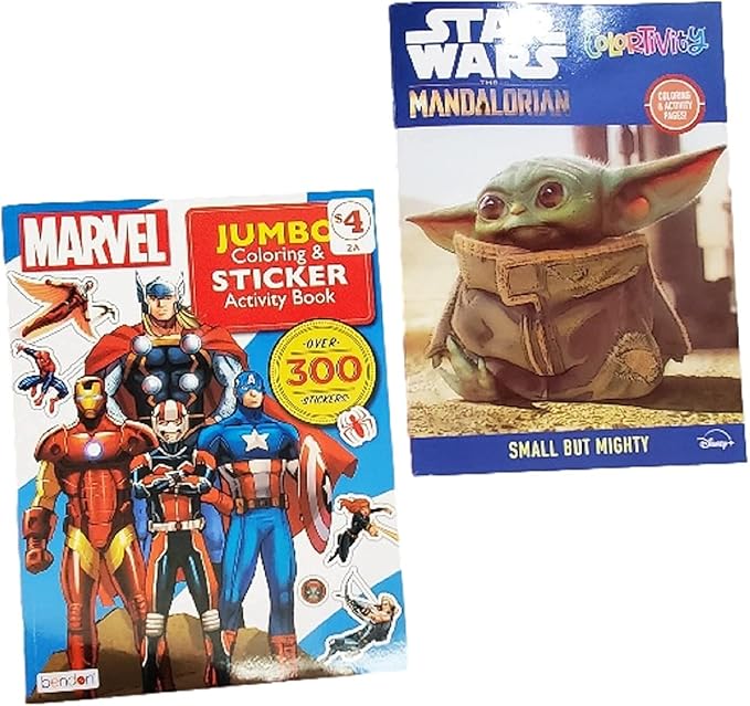 Bundle of 16 Coloring Books Kids Ages 4-8 Assortment Incl 16 Kids Activity plus Headband Books Include Games, Puzzles, Mazes, and Stickers (No Duplicates), Multicolored