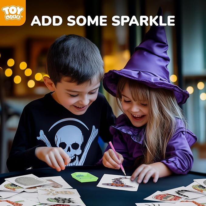 TOY Life Halloween Diamond Painting Kits Diamond Art for Kids Pumpkin Ghost Witch Hat Halloween Party Favor Goodie Bag Halloween Toy 20PCS Stickers Gem Art Kits Crafts Kits for Girls Ages 6-12