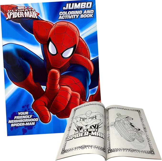 Spiderman Coloring & Activity Book Set Bundle (2 Books)